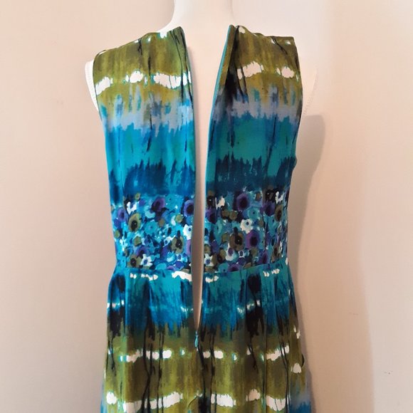 Dress Barn Turquois Blue/Green Dress - Picture 8 of 11